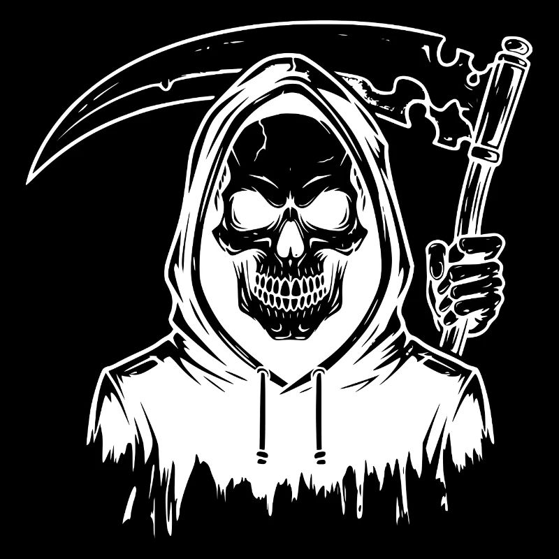 Grim Reaper Skull Design