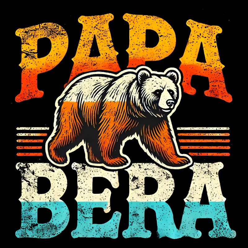 Papa Bear Retro Style, Fathers 