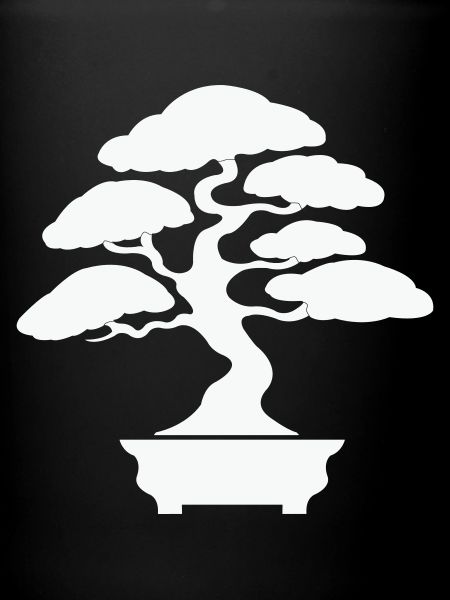 Silhouette de bonsaï zen