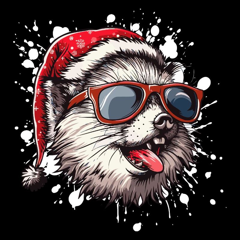 Hérisson Noël Drôle