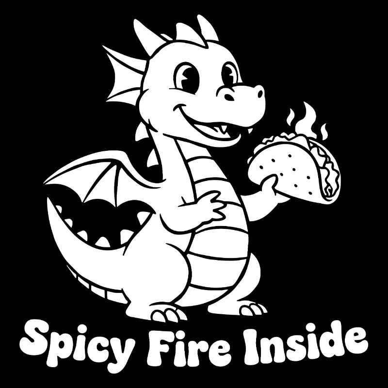 Flammender Drachen Taco Design