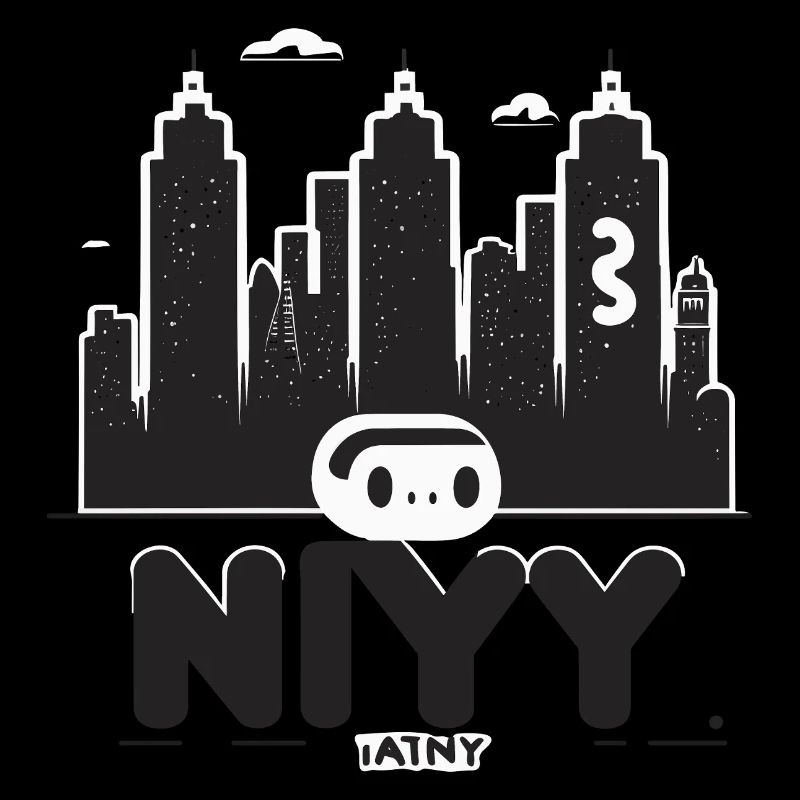 NYC Robot Skyline Print