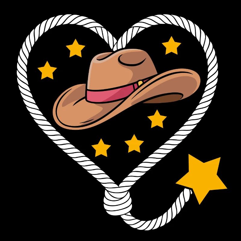 Herz Hut Sterne Western