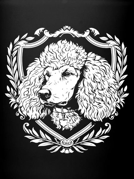Poodle heraldic art