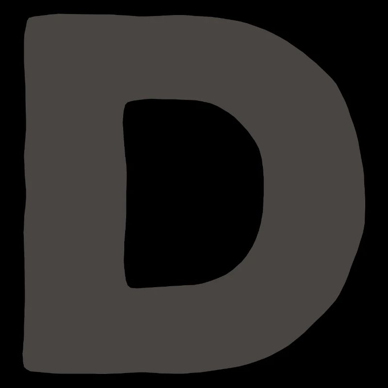 Minimalbuchstabe D Fett Monogramm-Typografie