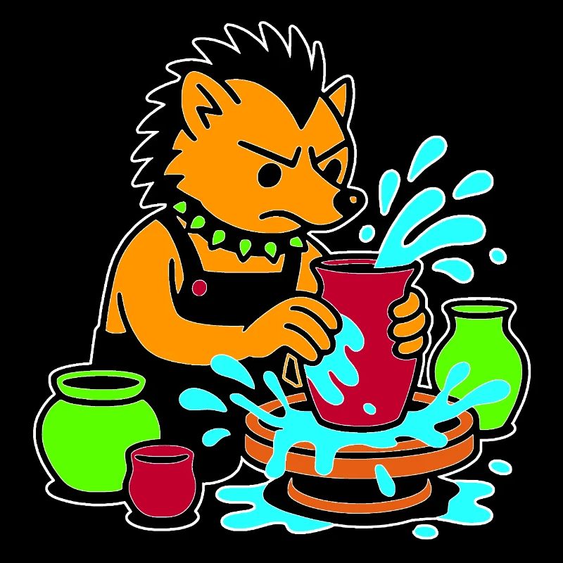 Splash de chiot de poterie