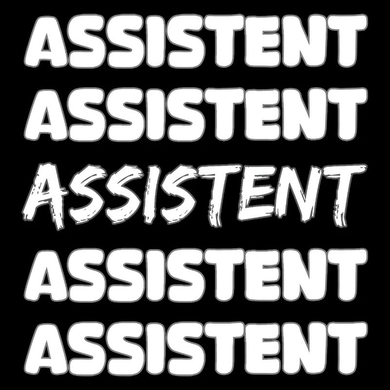 Assistenz Typo-Reihe Bold Blockschrift