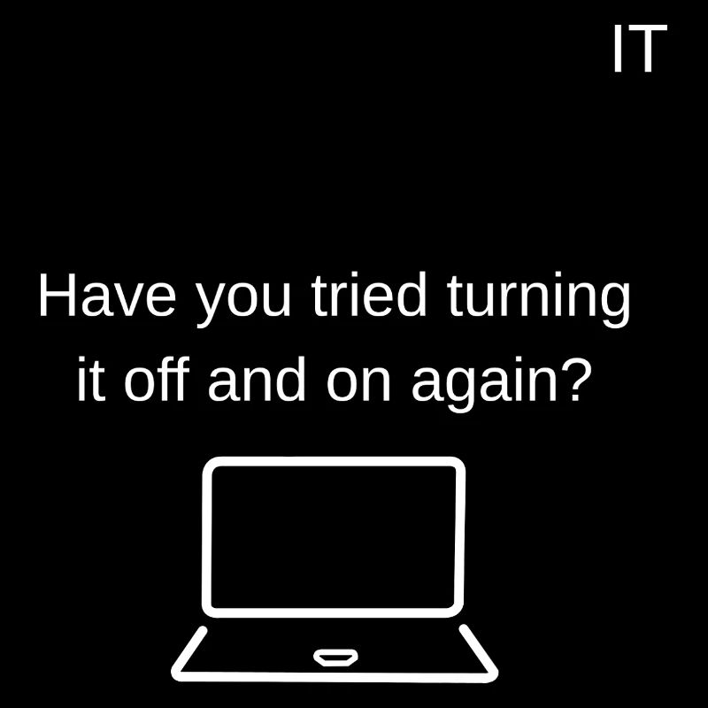 Neustart Humor Laptop Spruch