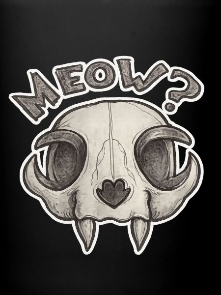 Crâne de Neow avec nez en forme de cœur
