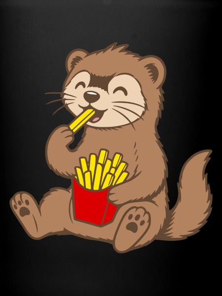 Frettchen mit Pommes
