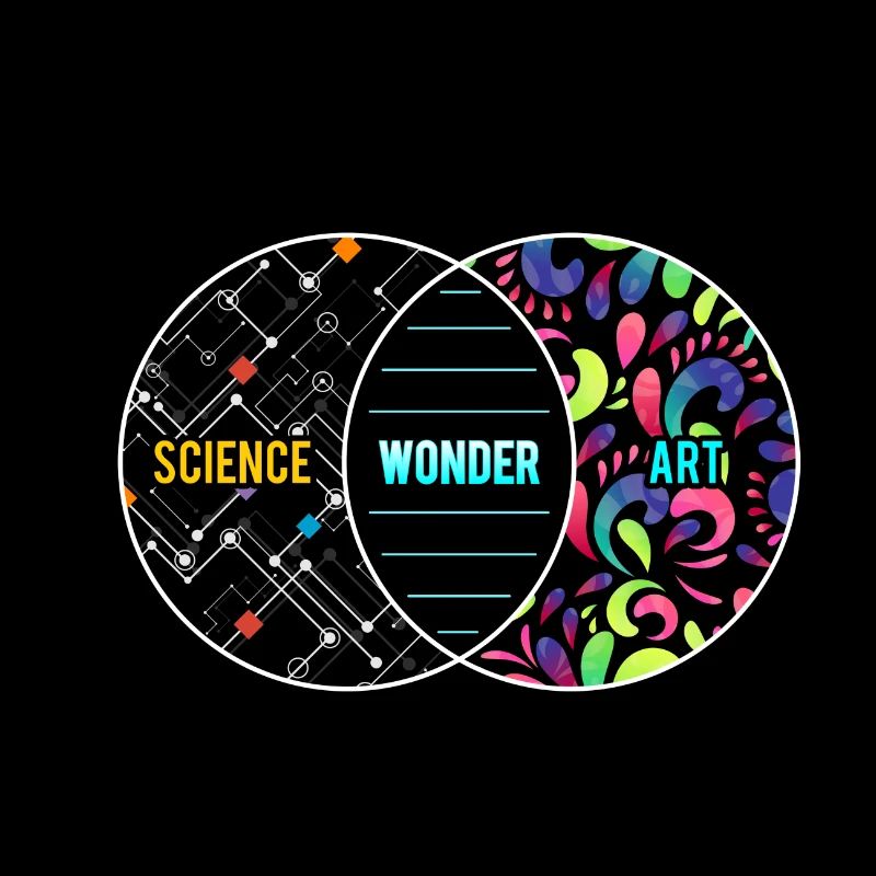 Science Wonder Art überlappende Kreise Geschenk