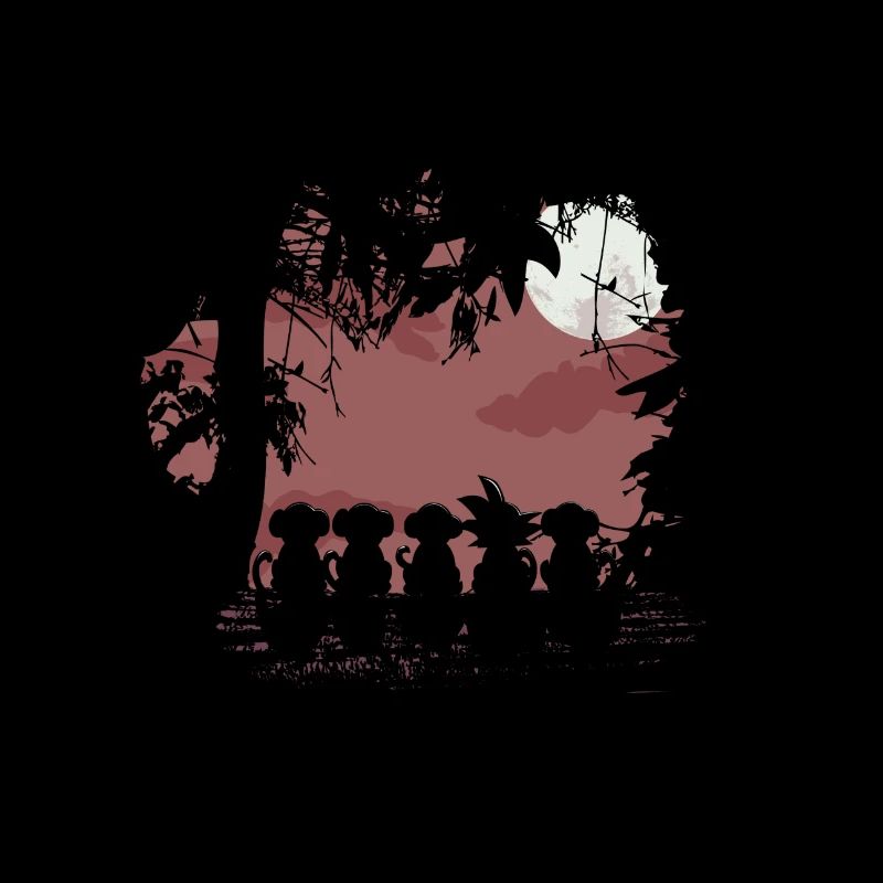 Fours monkeys and one legend