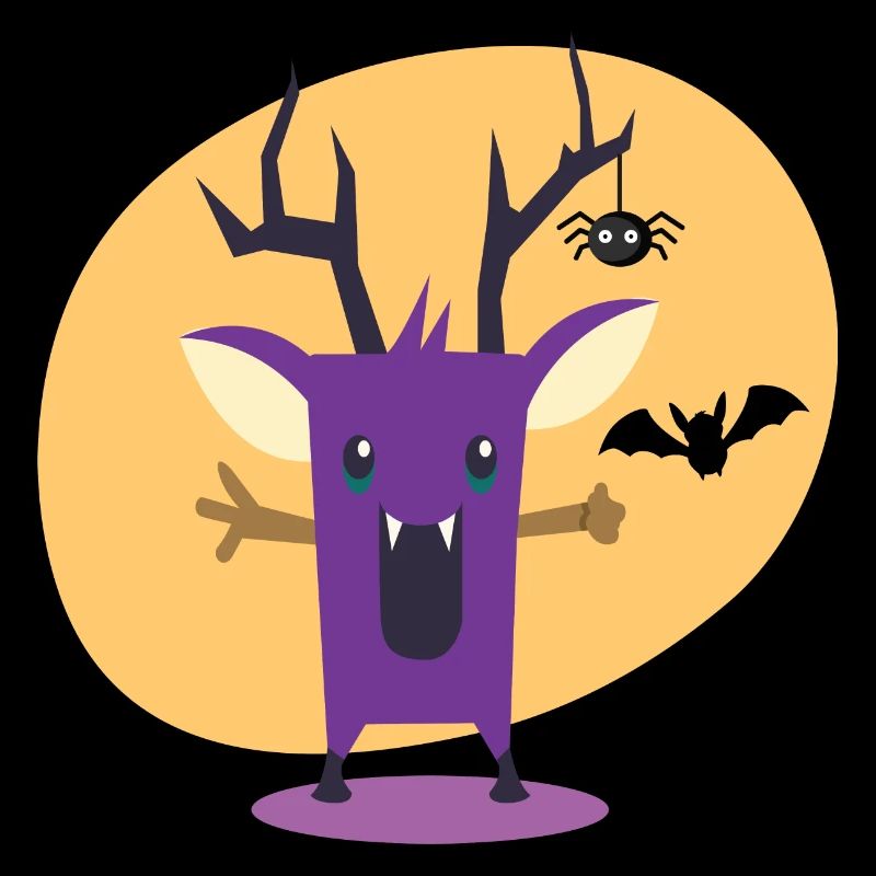 Halloween monstre mignon effrayant