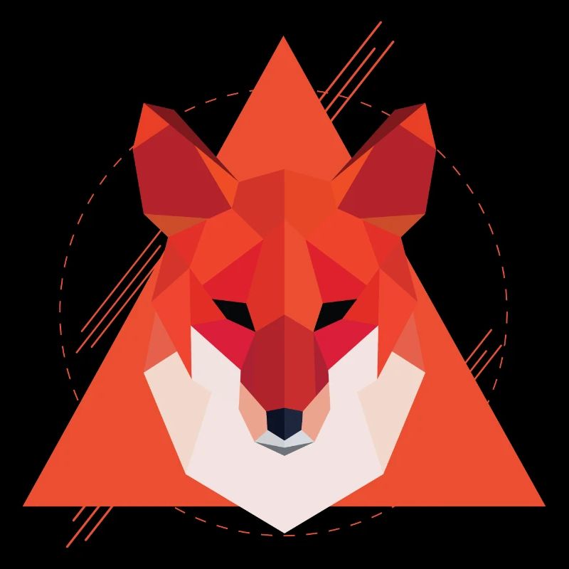 Geometric fox | Low Poly Canidae Gift