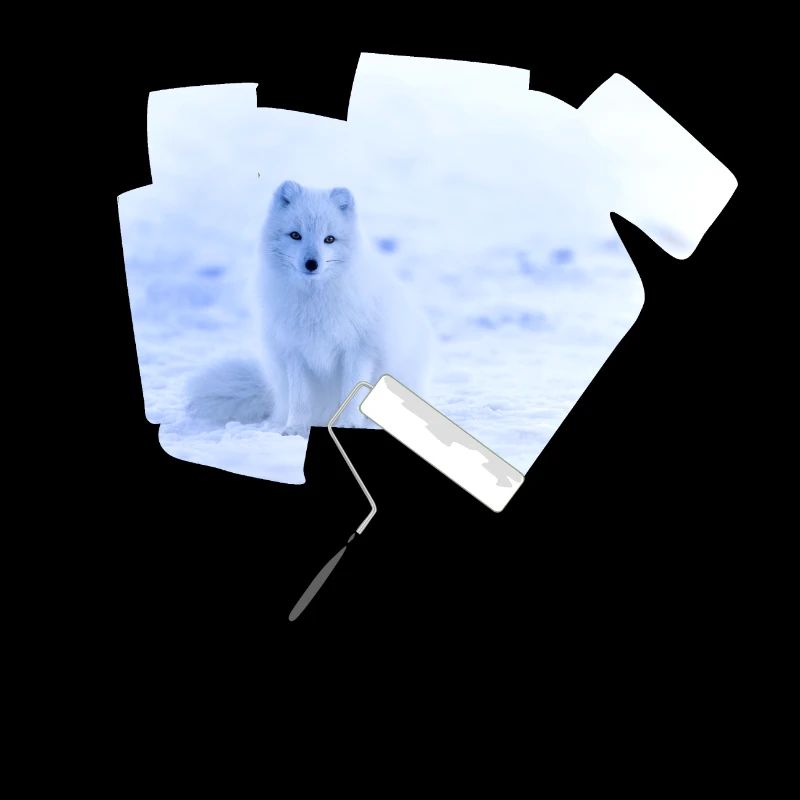 Farbroller Polarfuchs