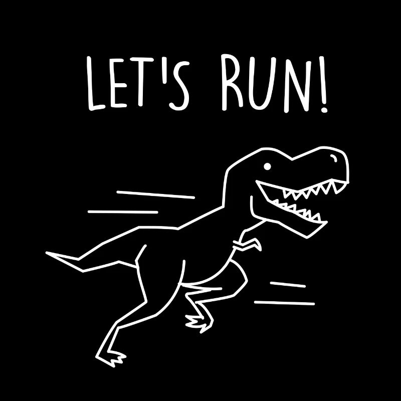 Dinosaur lets run dinosaur Tshirt Fossil
