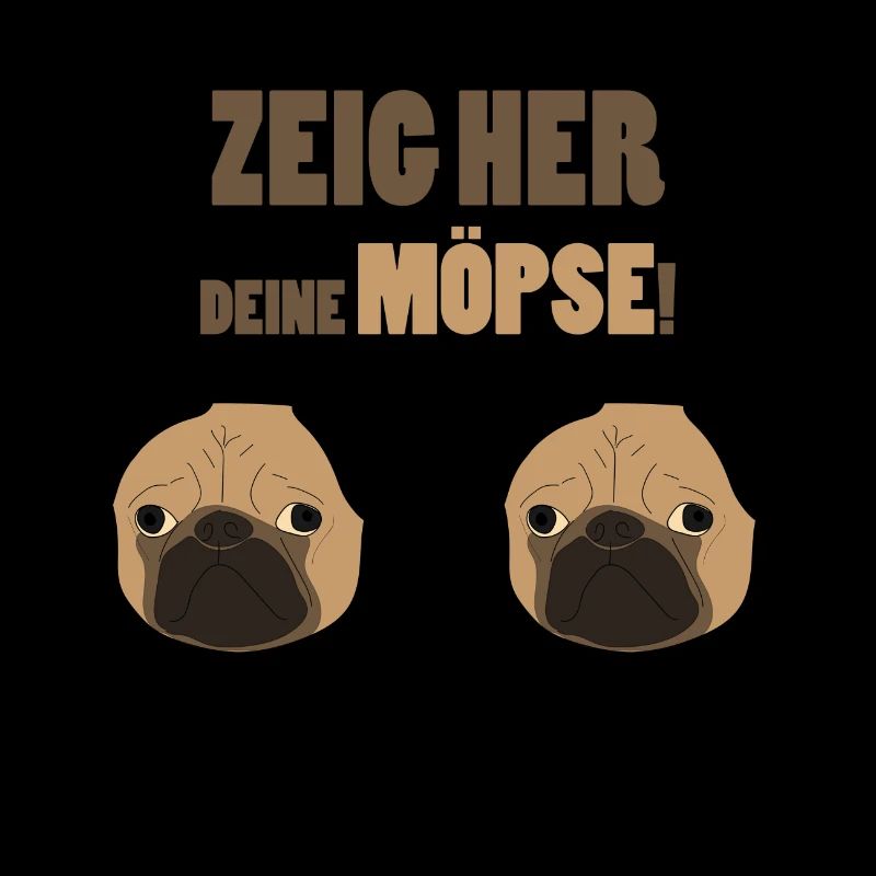Möpse | lustig Mops Hund Titten Spruch Geschenk