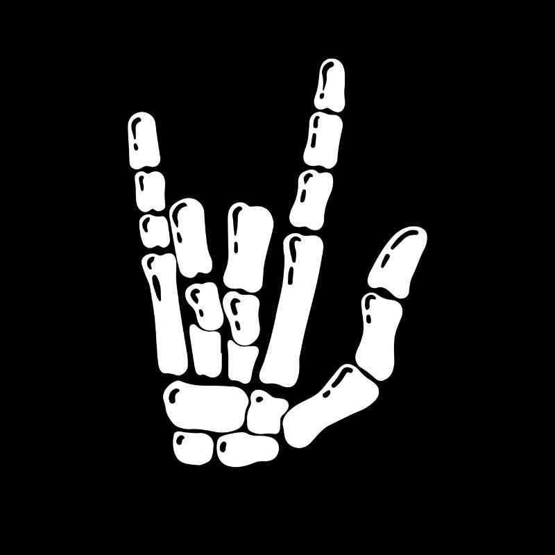 Rock N Roll Bone Hands Punks Cool GIft
