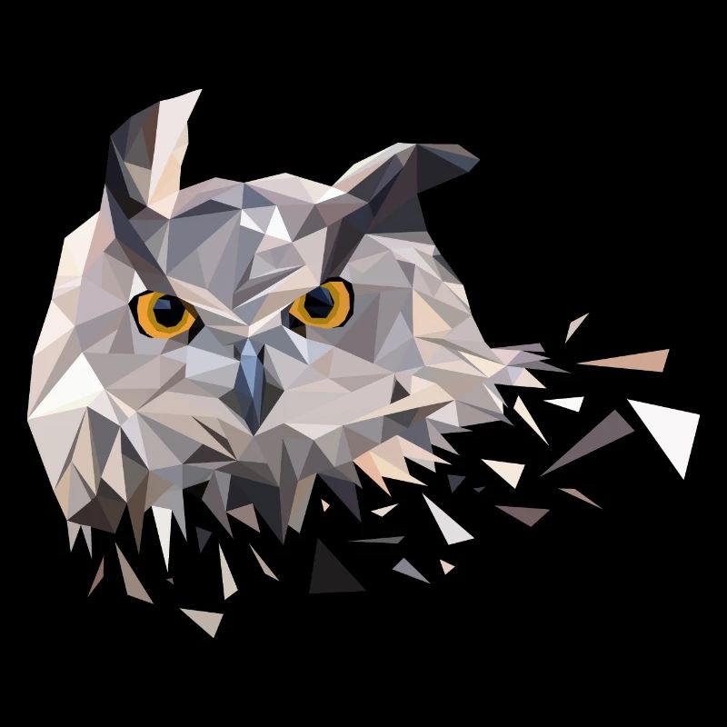 Idée de cadeau pour le t-shirt design triangle poly chouette