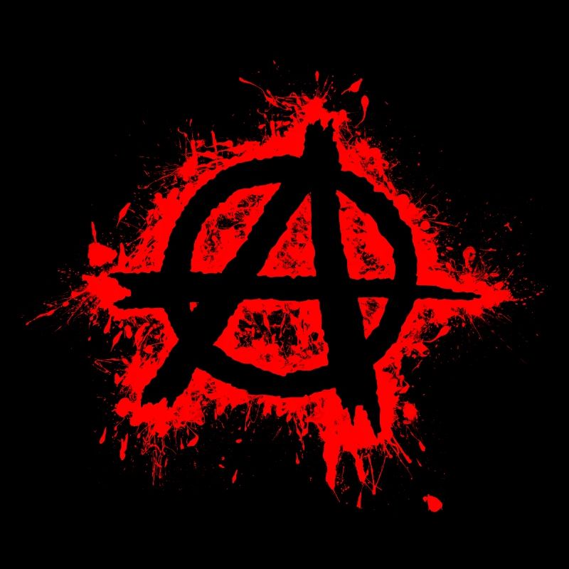 Anarchie / Anarchy, rote Spritzer