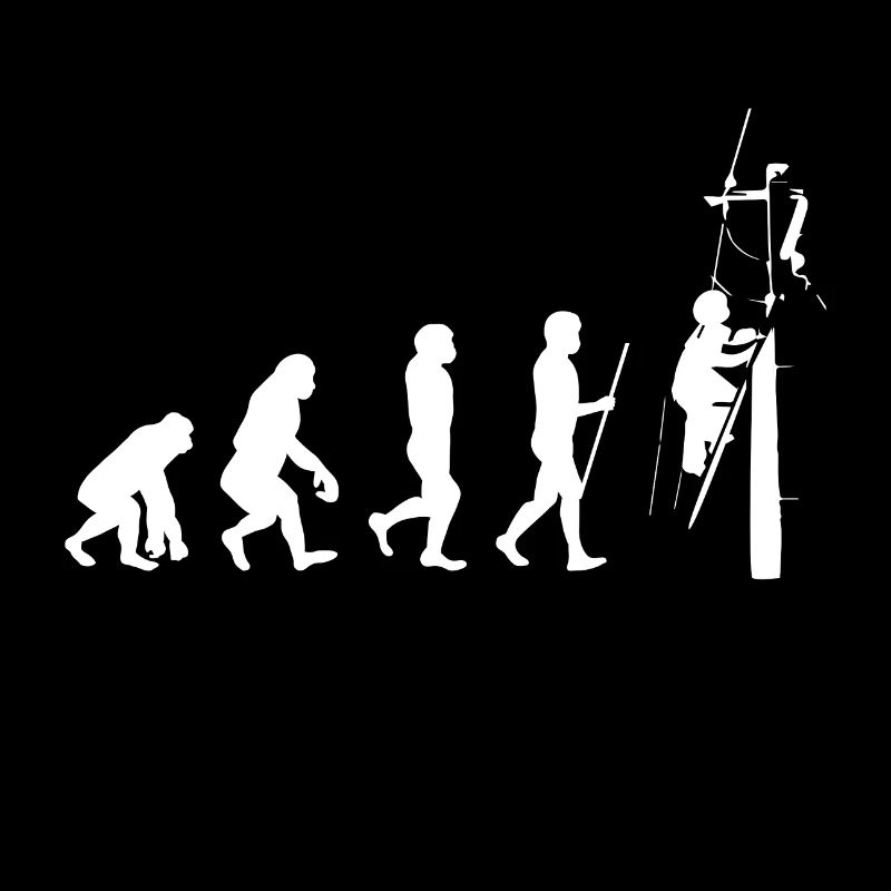 Elektriker Strommasten Geschenkidee Evolution cool