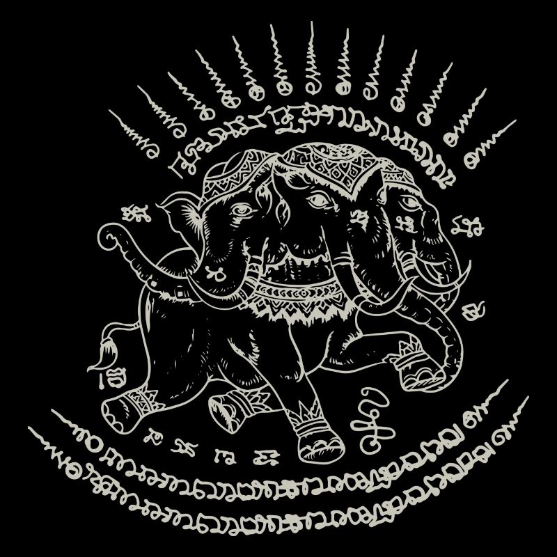 Sak Yant Thai Tattoo Three-headed Elephant Gift