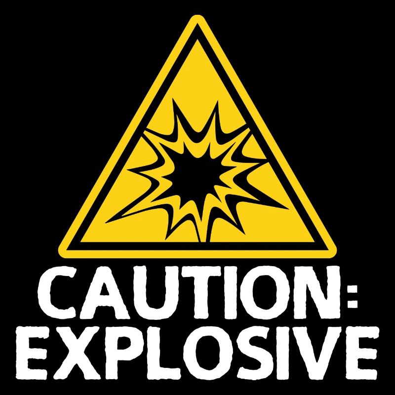 Alarme d’explosion Attention Bouclier