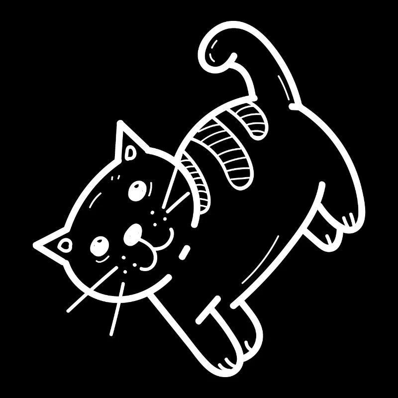 Cat kitten drawing kitty meow gift