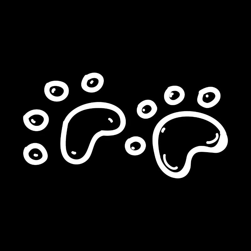 Dessin d'icône chat chaton impression patte