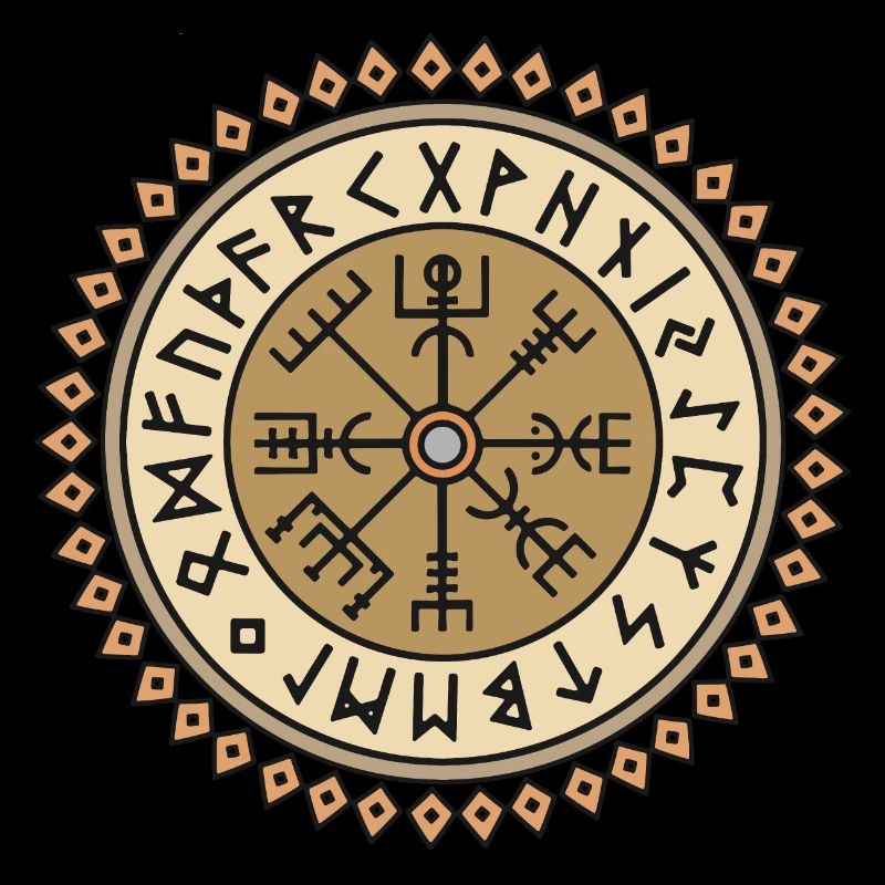 Vegvisir-Symbol Runenschrift