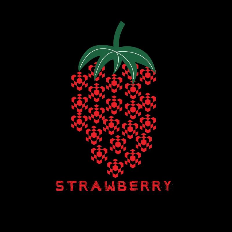 Strawberry, Erdebeere, Abstrait