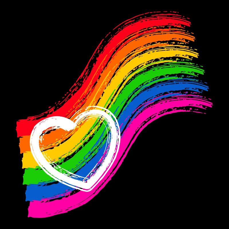Rainbow pride heart