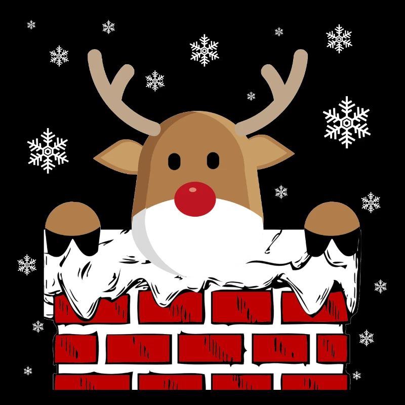 Rudolph dans la cheminée