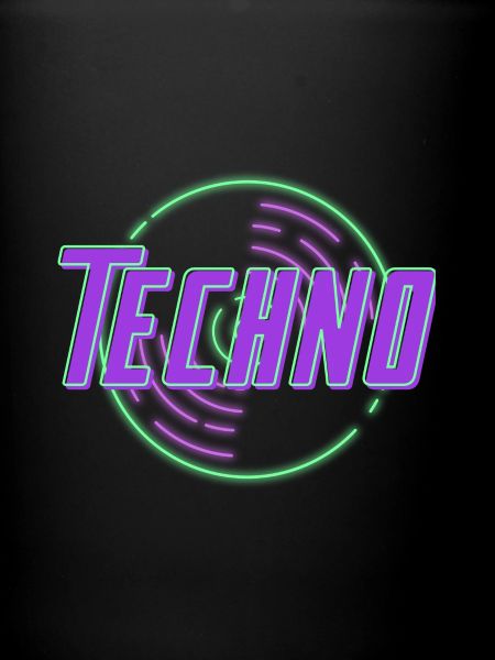Techno Disque de néon