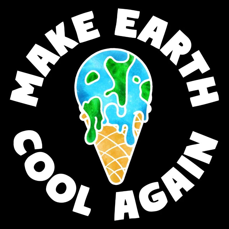Schmelzende Erde Eiscreme Make Earth Cool Again