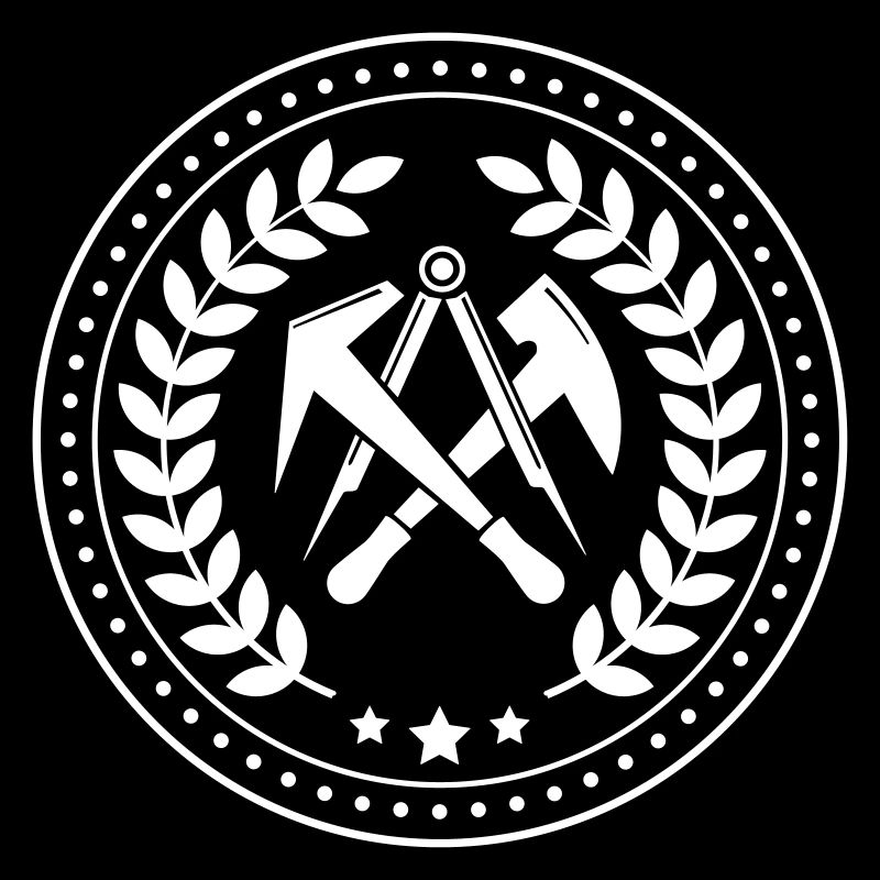 Couvreur d’enseignes de guilde avec couronne de laurier