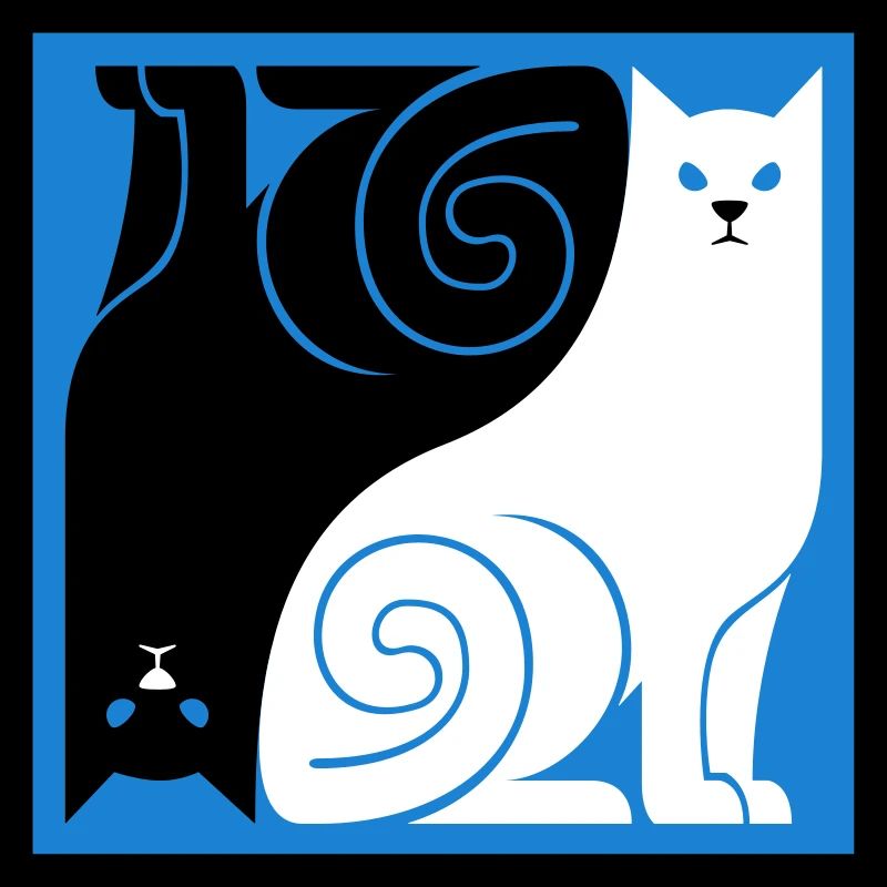 Chat noir Chat blanc