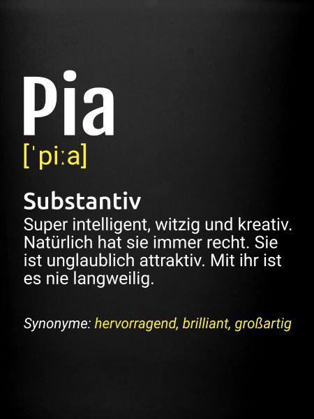 Pia Name Definition