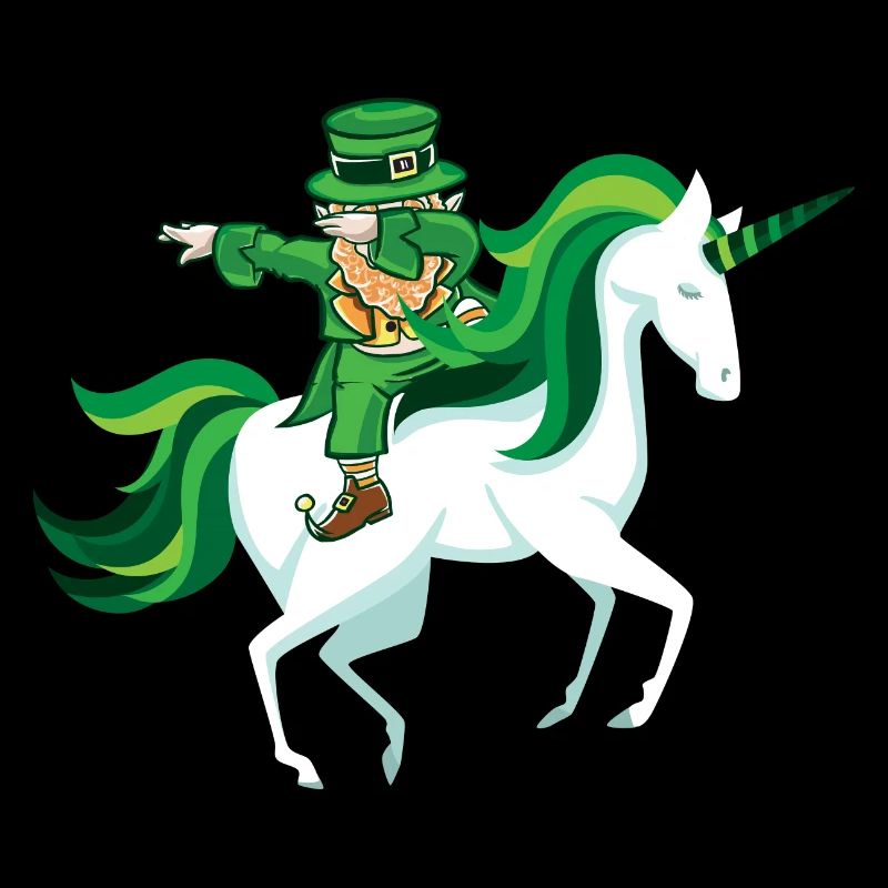 cadeau St Patrick Einhorn dab Kobold drôle