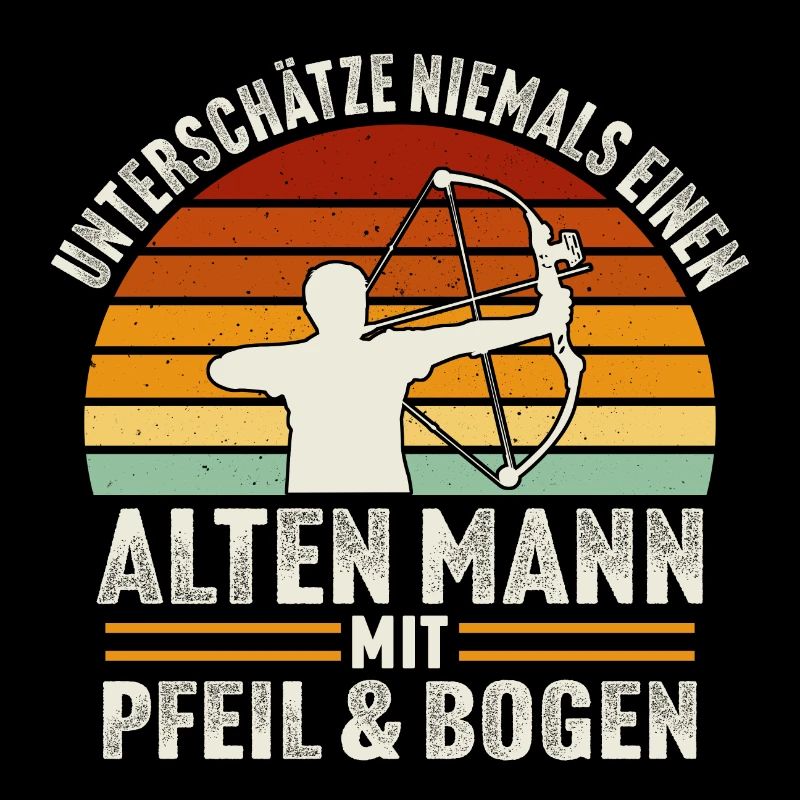 Alten mann mit pfeil und bogen