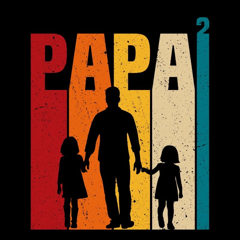 Vater von zwei Töchtern Geschenk Papa Töchter