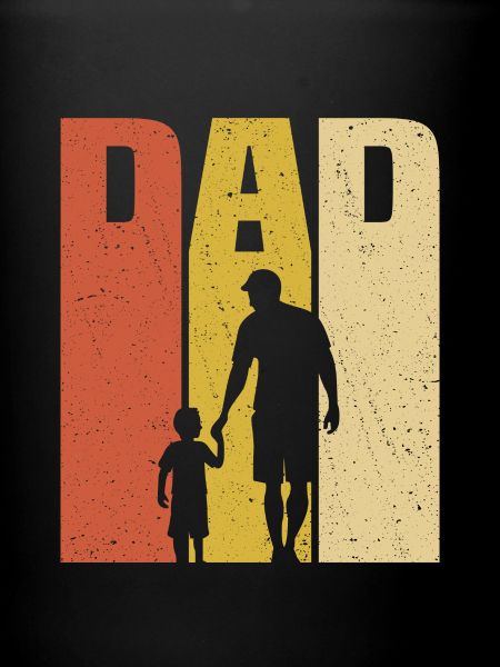 retro dad and son