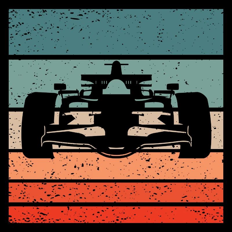 Voiture de course Retro Style Vintage