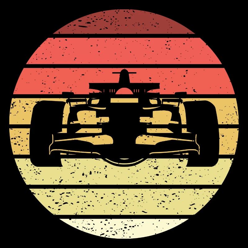 Voiture de course Retro Style Vintage