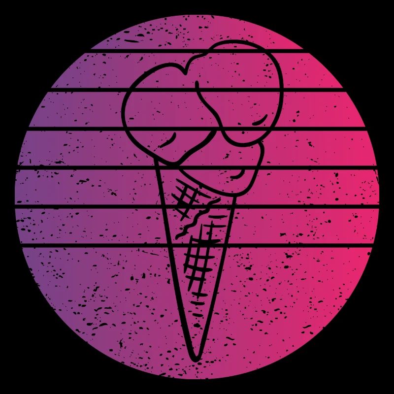 Cornet de crème glacée Retro Style Vintage