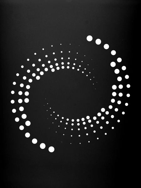 Spirale avec cercles blancs