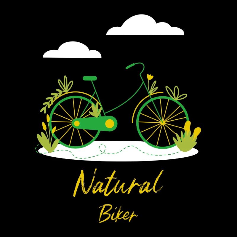 Cycling Nature Clouds Biker green Gift