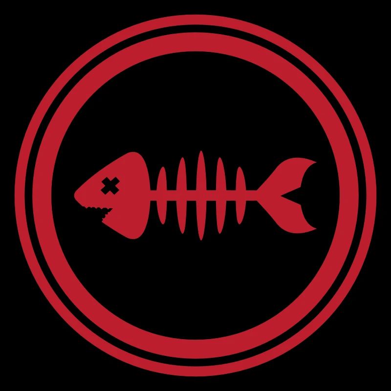 Fisch Symbol Knochen Gräte