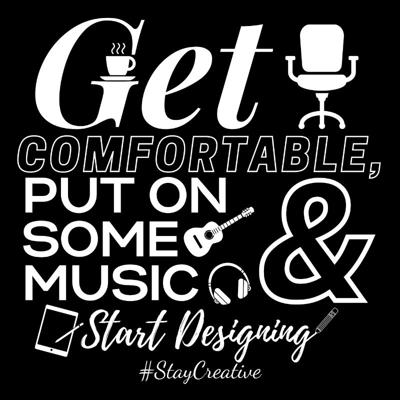 Get Comfortable & Design Logo White