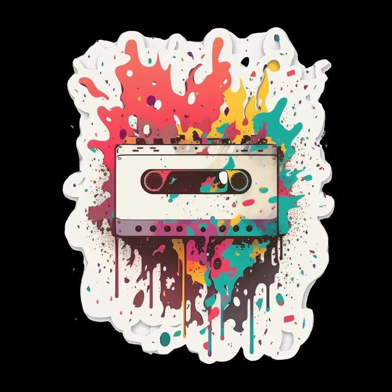 Explosion de peinture sur cassette